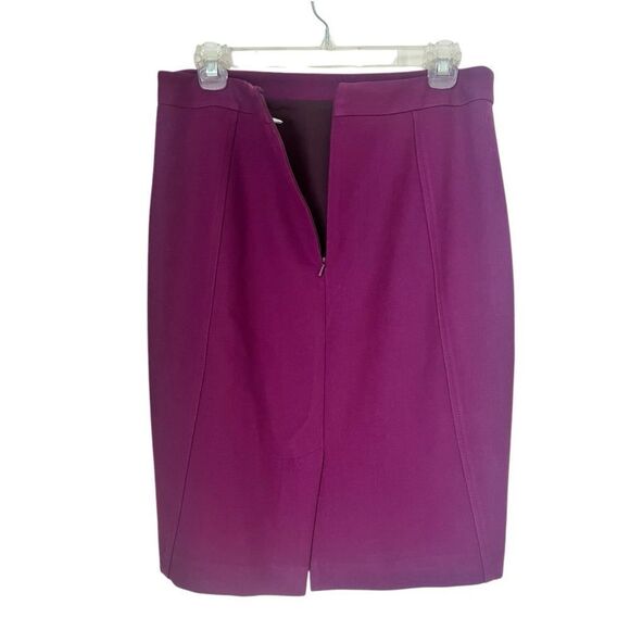Halogen Wonen’s Plum Pencil Lined Skirt Size 4 - Picture 3 of 8